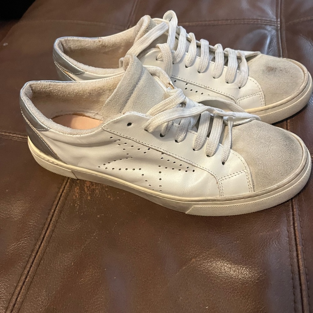 Women’s  White and Silver Sneakers